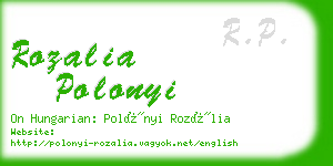 rozalia polonyi business card
